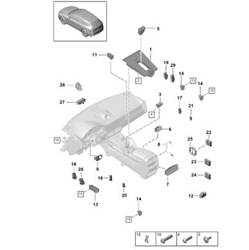 CLONA STRANA PRAVÁ PORSCHE CAYENNE 971959214F6N3