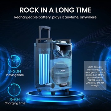 ПОРТАТИВНЫЙ ДИНАМИК BLUETOOTH ДЛЯ ПОДСВЕТКИ КАРАОКЕ