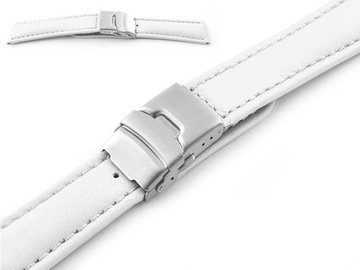 BRANSOLETA SKÓRZANY BIAŁY PASEK SAHARA AD 22 MM