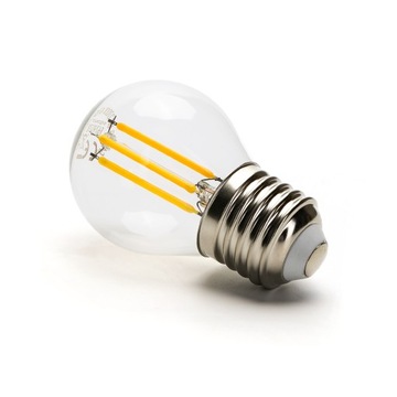 Żarówka LED Filament E27 G45 4W clear ciepła