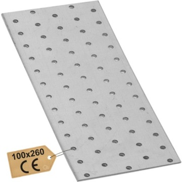 PP14 ПЛОСКИЙ СОЕДИНИТЕЛЬ ПЕРФОРИРОВАННАЯ ПЛАСТИНА OC 100x260
