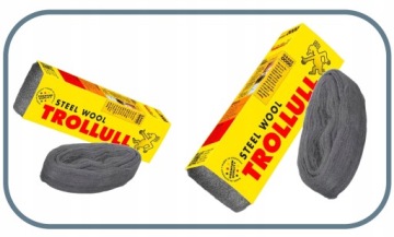 СТАЛЬНАЯ ВОЛНА ДЛЯ ПОЛИРОВАНИЯ, НАНЕСЕНИЯ ВОСКА И МАСЛА MEDIUM 2 TROLLULL, 200 г
