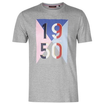 Pierre Cardin koszulka męska szara 1950 r. S