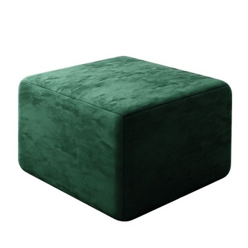 Kwadratowa pufa YOSHI tapicerowana 60x60 zielona