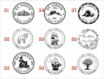 EX LIBRIS LOGO деревянный книжный штамп FI 40 мм подарок