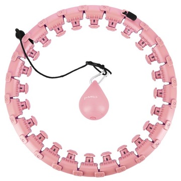 HULA HOP PINK Z WYPUSTKAMI I OBCIĄŻNIKIEM HMS HHW01