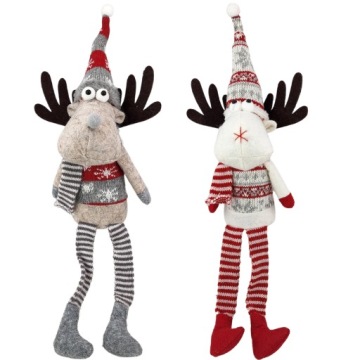 РОЖДЕСТВЕНСКИЙ ОЛЕНЬ ПУСТОЙ НА ПОДВЕСНЫХ НОЖКАХ 40 СМ