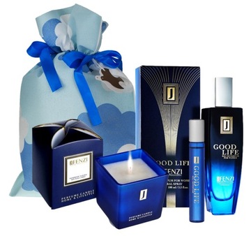 FENZI GOOD LIFE ZESTAW ŚWIECA NATURALNA SOJOWA DO MASAŻU PERFUMY WALENTYNKI