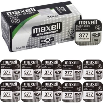 Mocna bateria srebrowa MAXELL SR 626 377 SG4 x10