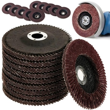 10 szt TARCZA DO SZLIFOWANIA METALU DREWNA LISTKOWA LAMELKA 125 mm P100