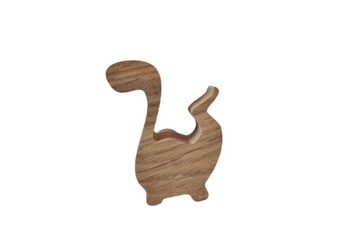 Gałki do mebli z drewna dinozaur wzór velociraptor