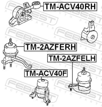 ПОДУШКА ДВИГАТЕЛЯ ПРАВАЯ TM-ACV40RH FEBEST