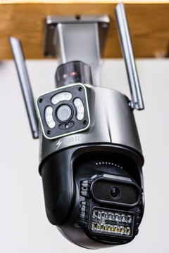 ДВОЙНАЯ НАРУЖНАЯ ПОВОРОТНАЯ IP WIFI FULL HD+ КАМЕРА 2 В 1 ДЛЯ МОНИТОРИНГА