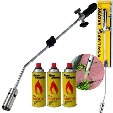 ТЕПЛОВАЯ ГОРЕЛКА ТЕПЛОВАЯ ГОРЕЛКА ГРИЛЬ ДЛЯ ГАЗОВЫХ КАРТРИДЖЕЙ + 3 КАРТРИДЖА