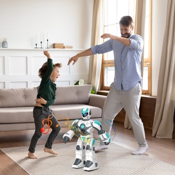 БОЛЬШОЙ ИНТЕРАКТИВНЫЙ РОБОТ С ДИСТАНЦИОННО ПРОГРАММИРУЕМЫМ ЖЕСТАМИ И ГОЛОСОВЫМ УПРАВЛЕНИЕМ СВЕТОДИОДОМ