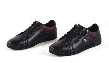 Buty skórzane męskie obuwie czarne 700L r.45
