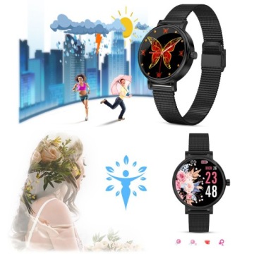 ЖЕНСКИЕ СМАРТ-ЧАСЫ RUBICON RNBE64 БРАСЛЕТ, ЧЕРНЫЕ