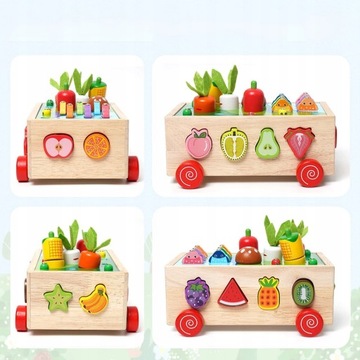 ИГРА-СОРТЕР 7 В 1 МОНТЕССОРИ ОВОЩИ МОРКОВЬ ЧЕРВЯКИ