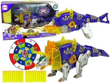 Dinobots 2w1 Dinozaur Pistolet na Strzałki Fioleto