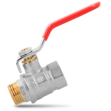 ШАРОВОЙ КРАН 1/2 GWxGZ НИППЕЛЬ ЗАПОРНЫЙ ДЛЯ СОЕДИНЕНИЙ ВОДЯНЫХ ТРУБ GLOKE ЛАТУНЬ