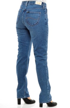 LEE spodnie HIGH blue NEW STRAIGHT _ W28 L33