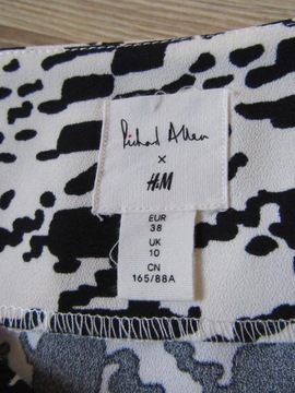 RICHARD ALLAN H&M sukienka biało-czarna pepitka M