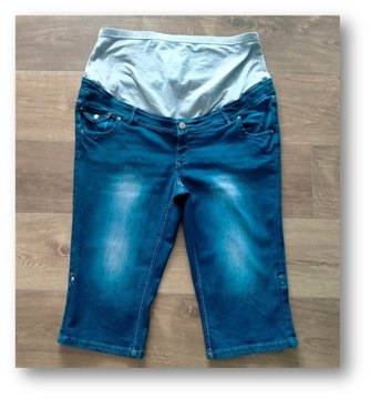 C&A - Spodenki ciążowe jeansowe roll-on 46