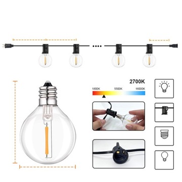 Гирлянда Садовые светильники 30м 100+4шт LED IP44 1Вт