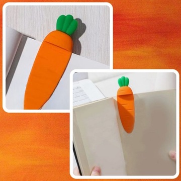Zakładka do książki kolorowa unikalna marchewka zabawna silikonowa marchew