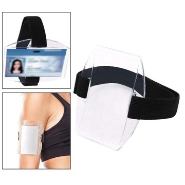 Bransoletka Etui na dowód osobisty, Etui na ramię ID, Przezroczysta