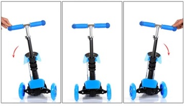 ТРЕХКОЛЕСНЫЙ БАЛАНСИРОВАННЫЙ СКУТЕР LED 5IN1 BIEDRONKA СВЕТЯЩИЕСЯ РУЧКИ КОЛЕС