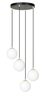 LAMPA WISZĄCA SUFITOWA ŻYRANDOL ZŁOTA KULE LED