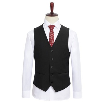 2023 Plus Size Suit Vest Men Solid Color Single Br