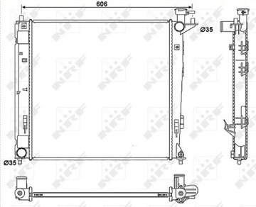 CHLADIČ VODY 53054 NRF HYUNDAI KIA SPORTAGE IX35