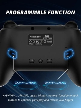 Беспроводной контроллер PRO для Nintendo Switch Программируемая подсветка
