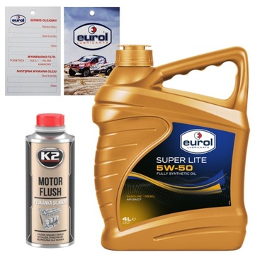 Olej 5W50 Eurol Super Lite 4l + płukanka + bonus