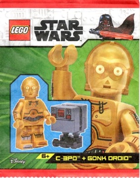 LEGO Polybag 912310 Star Wars C-3PO sw1201 i Gonk Droid sw1314 NOWY