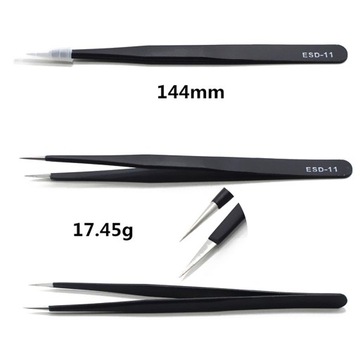 Набор из 10 антистатических пинцетов для ухода