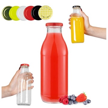 5x KUBUŚ 500ml butelki szklane na sok soczek 0,5l