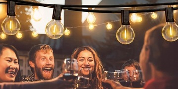 Солнечная садовая гирлянда 5,5М 10 светодиодных лампочек
