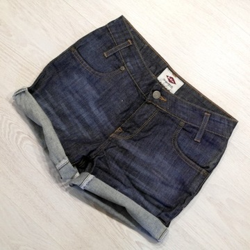 LEE spodnie ogrodniczki BLUE jeans BIB SHORT_ XS