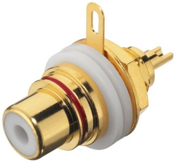 Gniazdo montażowe RCA chinch Monacor T-710GI para