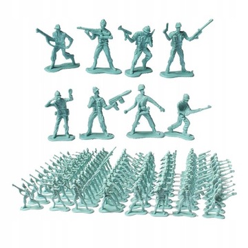 100 sztuk figurek żołnierzy - niebieski
