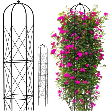 Obelisk Ogrodowy na kwiaty METALOWY 19 x 120 cm OBELISK WINOGRONO PNĄCZA
