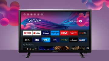ТВ 24'' LED SMART TV VIDAA WI-FI NETFLIX DVB-T2 HEVC KRUGER&MATZ