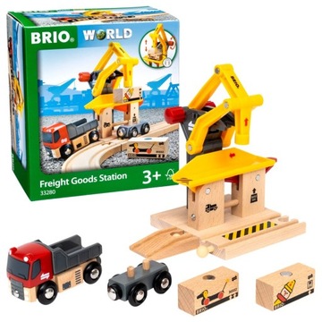 BRIO 33280 DODATEK DO KOLEJKI ZAŁADOWNIA TOWARÓW KOLEJKA STACJA TOWAROWA