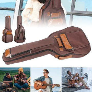 ЧЕХОЛ ДЛЯ ГИТАРЫ 42-ДЮЙМОВЫЙ РЮКЗАК КОРИЧНЕВЫЙ ПОРТАТИВНЫЙ СУМКА-ЧЕХОЛ БОЛЬШОЙ