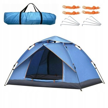 NAMIOT TURYSTYCZNY SAMOROZKŁADAJĄCY 4 OSOBOWY CAMP FILTR UV NA PIKNIK 2X2M