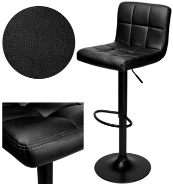 HOKER BAROWY STOŁEK KRZESŁO OBROTOWE EKOSKÓRA