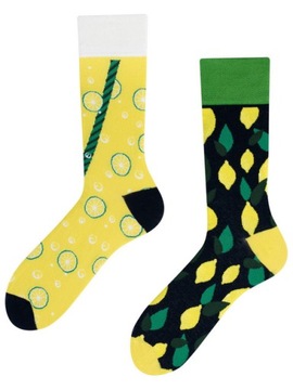 Kolorowe Todo Socks cytrynowa LEMONIADA lato 43-46